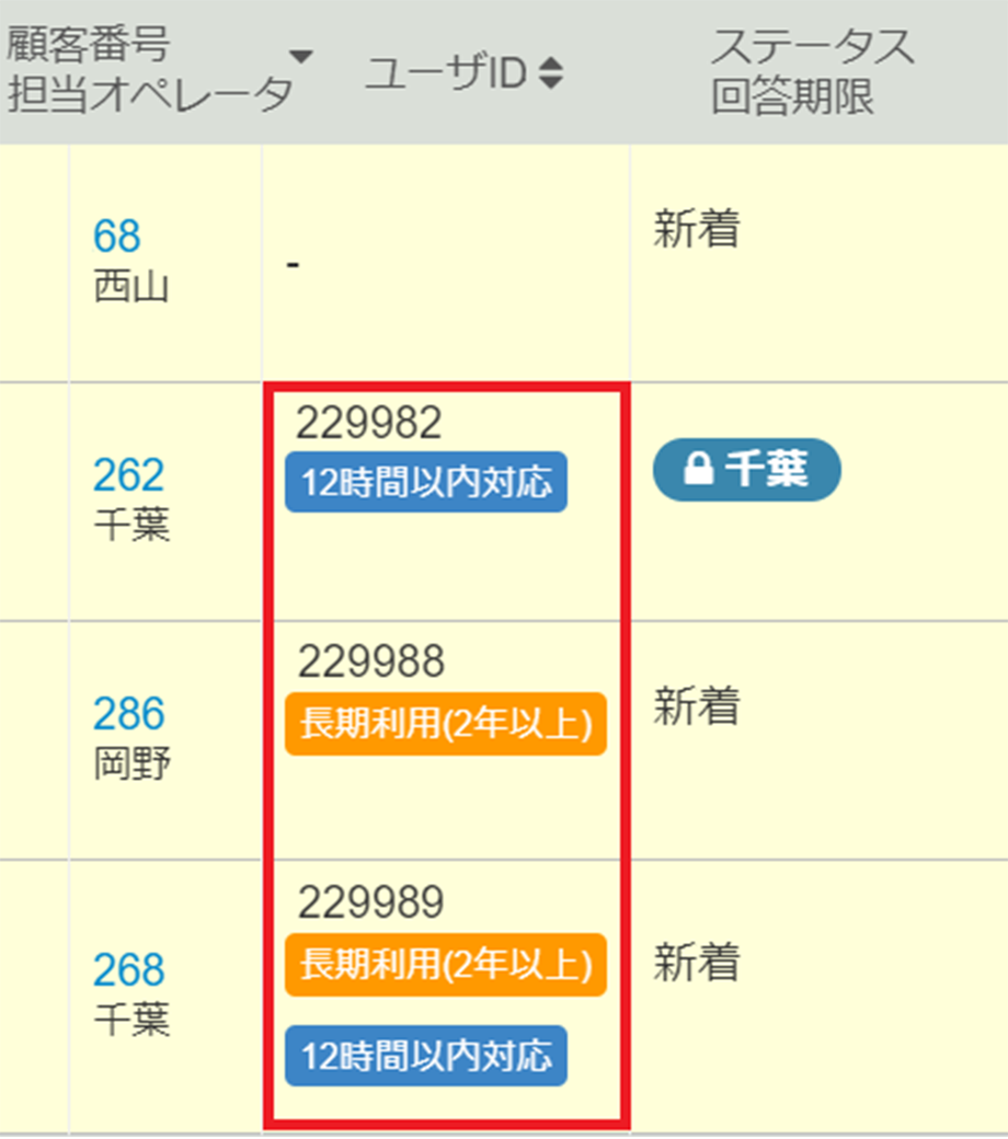 顧客属性が設定できるので、ロイヤルカスタマーも一目でわかるように設定できます！